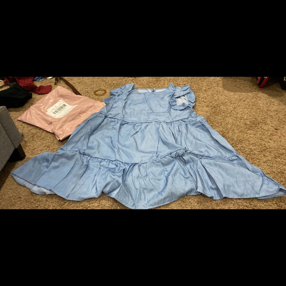 Denim color dress soft